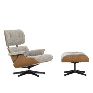 Vitra Eames Lounge Chair & Ottoman kersenhout cream/dark brown